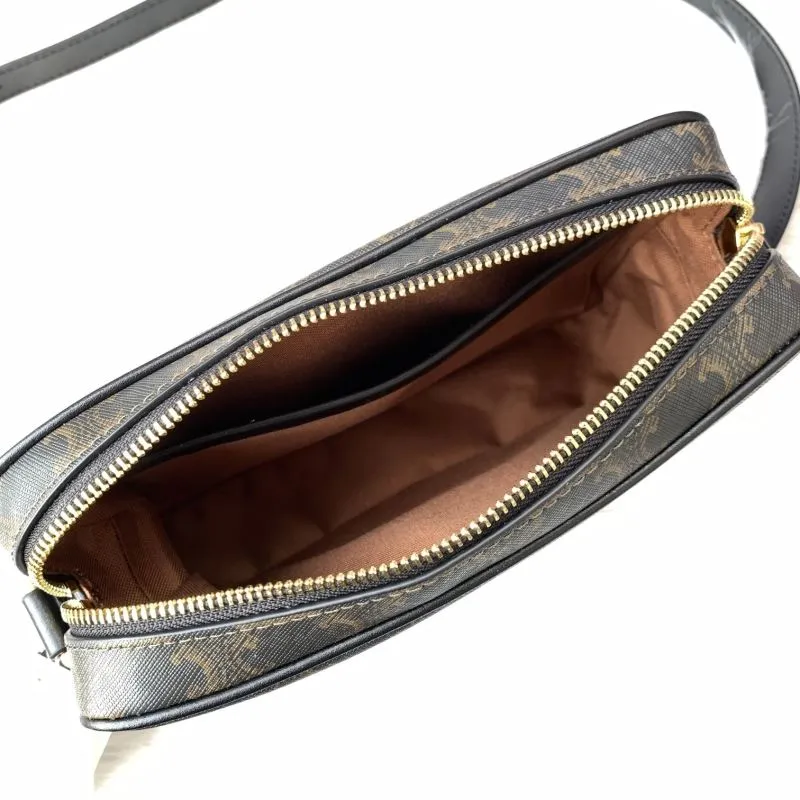 Celine Dark Brown Monogram Crossbody Bag 620 - Image 8