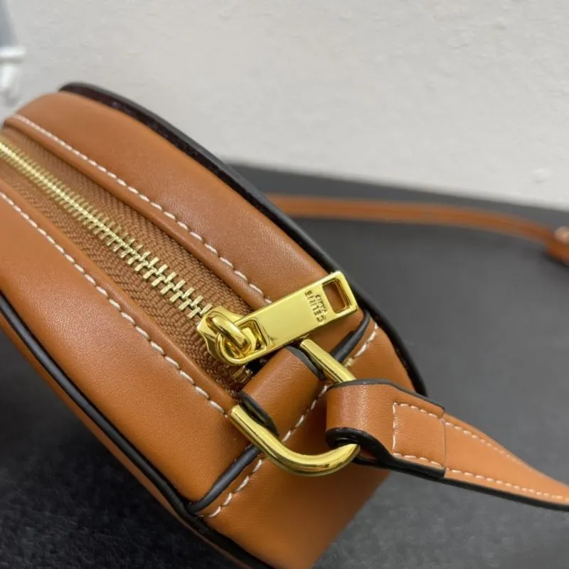 Celine Brown Oval Crossbody Bag 7743 16cm - Image 6