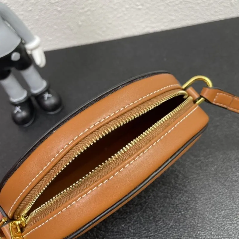 Celine Brown Oval Crossbody Bag 7743 16cm - Image 8