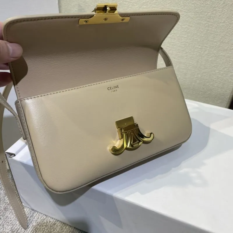 Celine Beige Satchel Bag 624 - Image 7