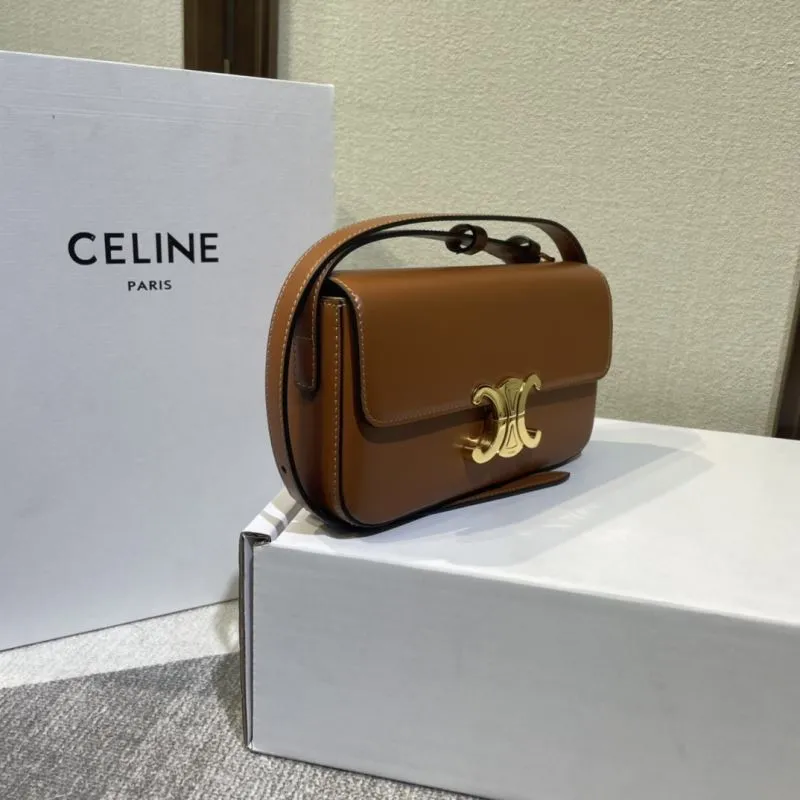 Alternative view of Celine Brown Leather Satchel Bag 625