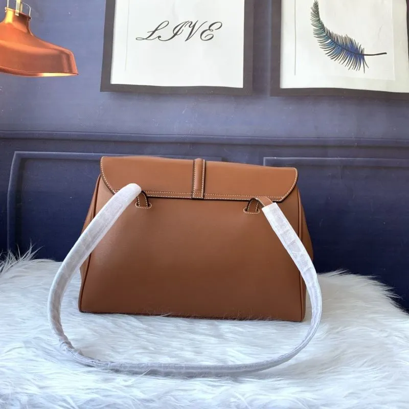 Alternative view of Celine Brown Leather Satchel Bag 628