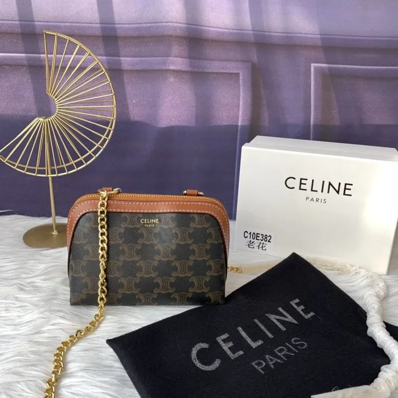 Celine C10E382 Monogram Chain Crossbody Bag