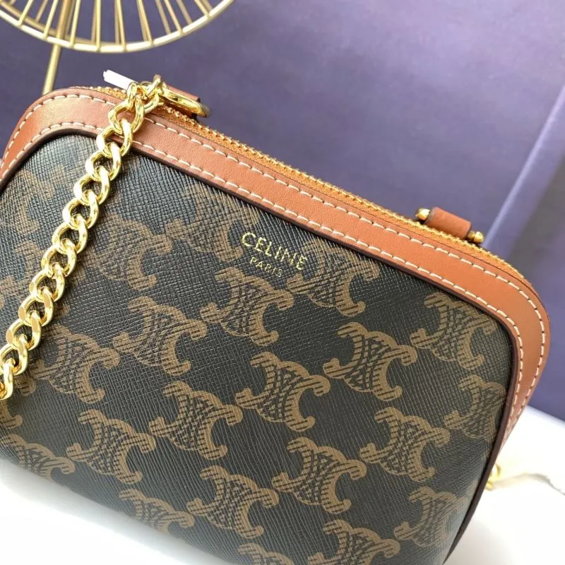 Alternative view of Celine C10E382 Monogram Chain Crossbody Bag