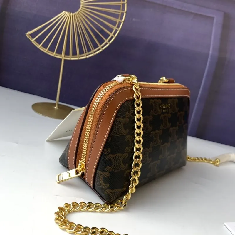 Celine C10E382 Monogram Chain Crossbody Bag - Image 3