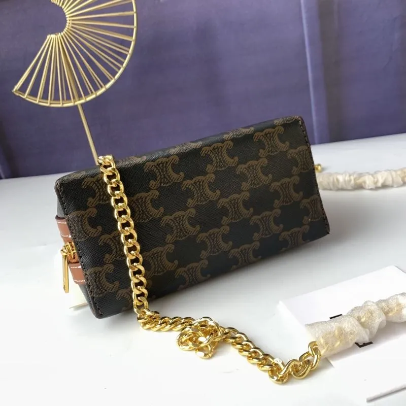 Celine C10E382 Monogram Chain Crossbody Bag - Image 7
