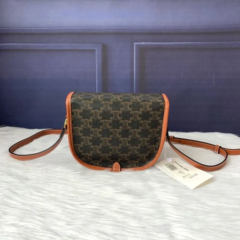Alternative view of Celine Brown Monogram Saddle Crossbody Bag