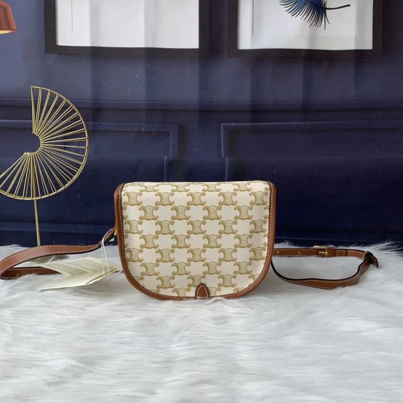 Alternative view of Celine Beige Crossbody Saddle Bag 637