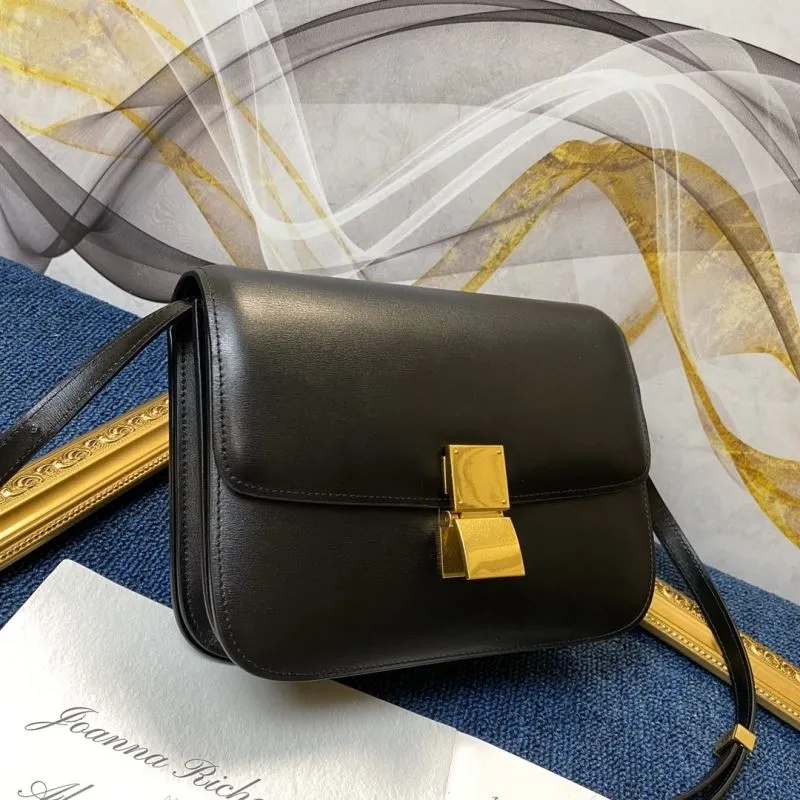 Alternative view of Celine Black Leather Satchel Bag 641