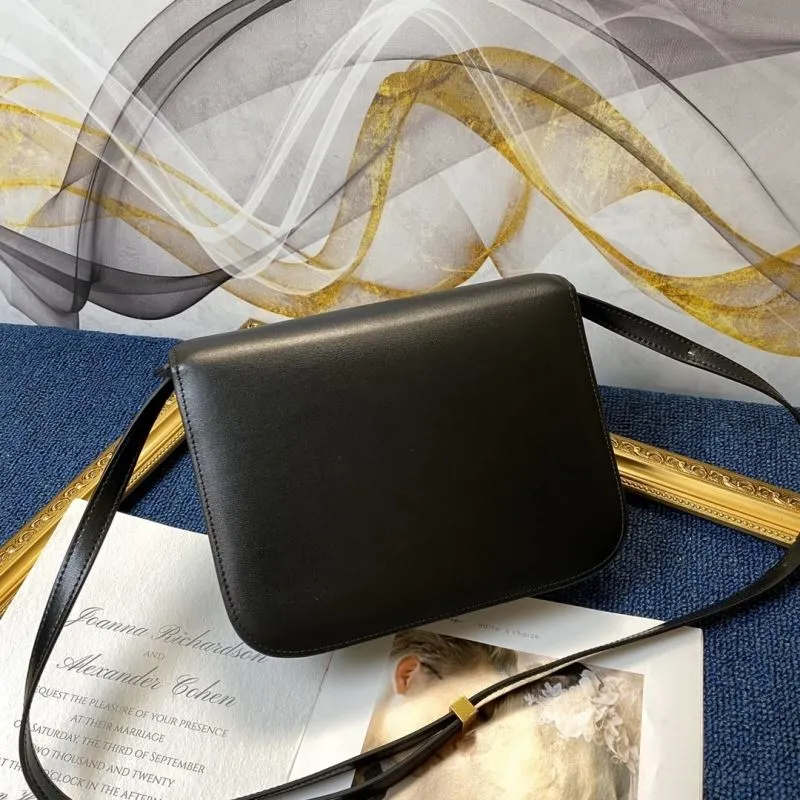 Celine Black Leather Satchel Bag 641 - Image 3