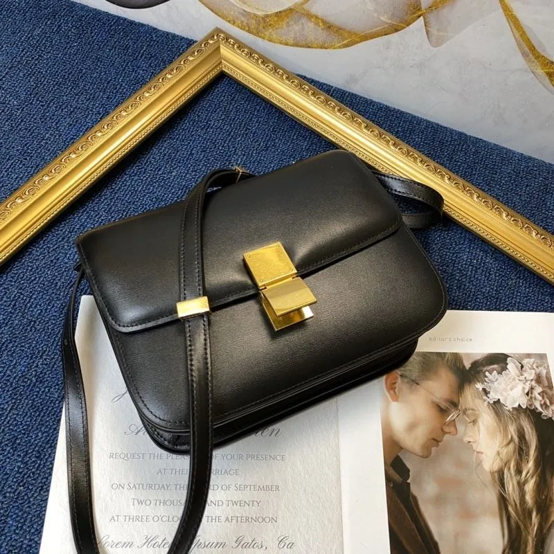 Celine Black Leather Satchel Bag 641 - Image 4