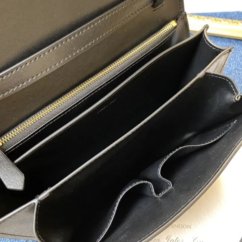 Celine Black Leather Satchel Bag 641 - Image 9