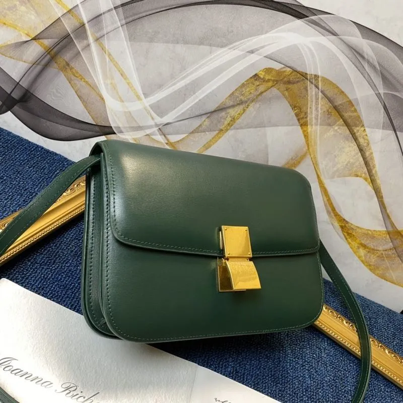 Alternative view of Celine Dark Green Satchel Crossbody Bag 642