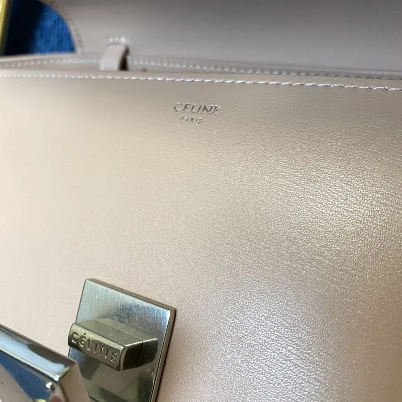 Celine Beige Satchel Bag 643 - Image 7