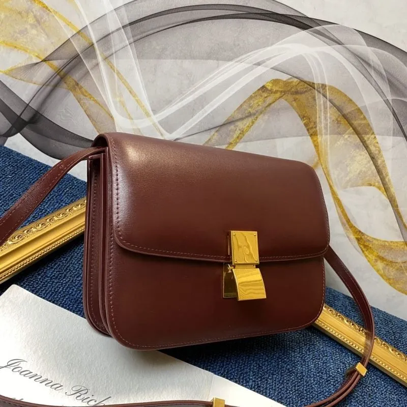 Alternative view of Celine Brown Leather Satchel Bag 644