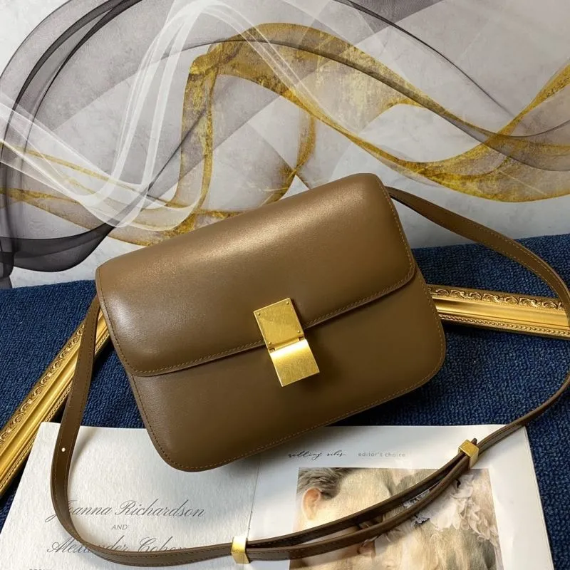 Celine Brown Crossbody Satchel Bag 645