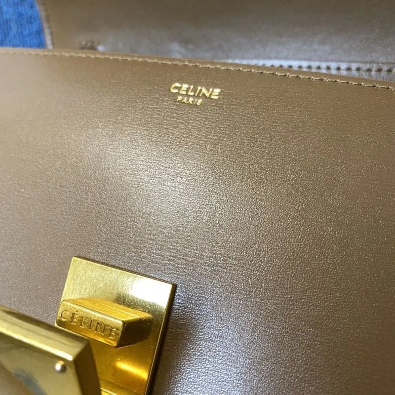 Celine Brown Crossbody Satchel Bag 645 - Image 6