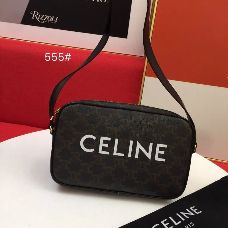 Celine Dark Brown Monogram Crossbody Bag 555 - Image 3