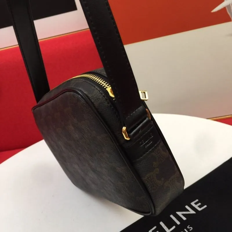 Celine Dark Brown Monogram Crossbody Bag 555 - Image 5