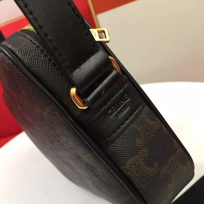 Celine Dark Brown Monogram Crossbody Bag 555 - Image 6