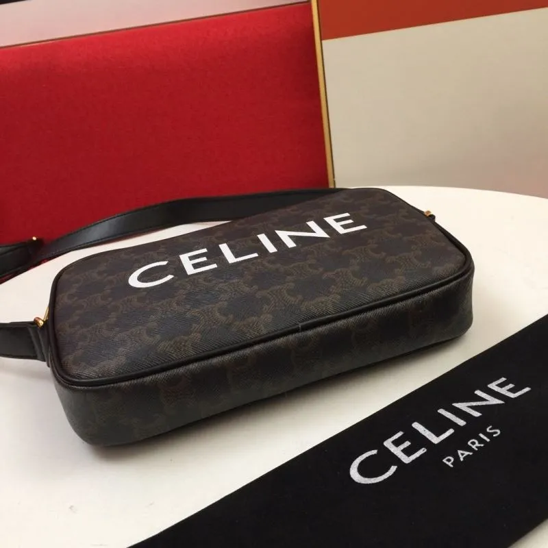 Celine Dark Brown Monogram Crossbody Bag 555 - Image 7