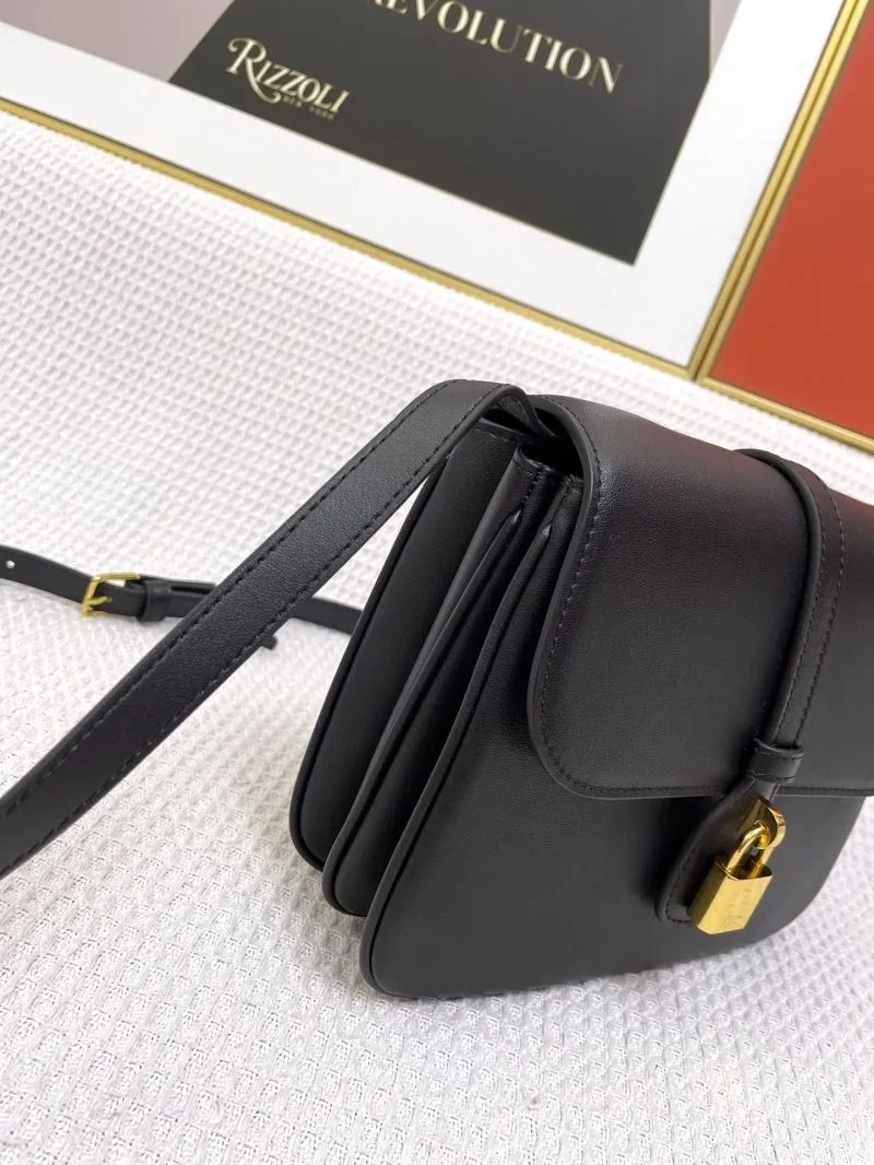 Celine Black Leather Crossbody Satchel Bag 647 - Image 5
