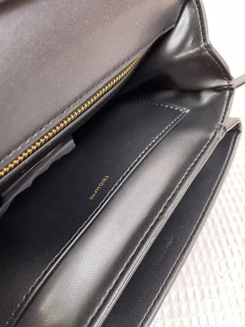 Celine Black Leather Crossbody Satchel Bag 647 - Image 9