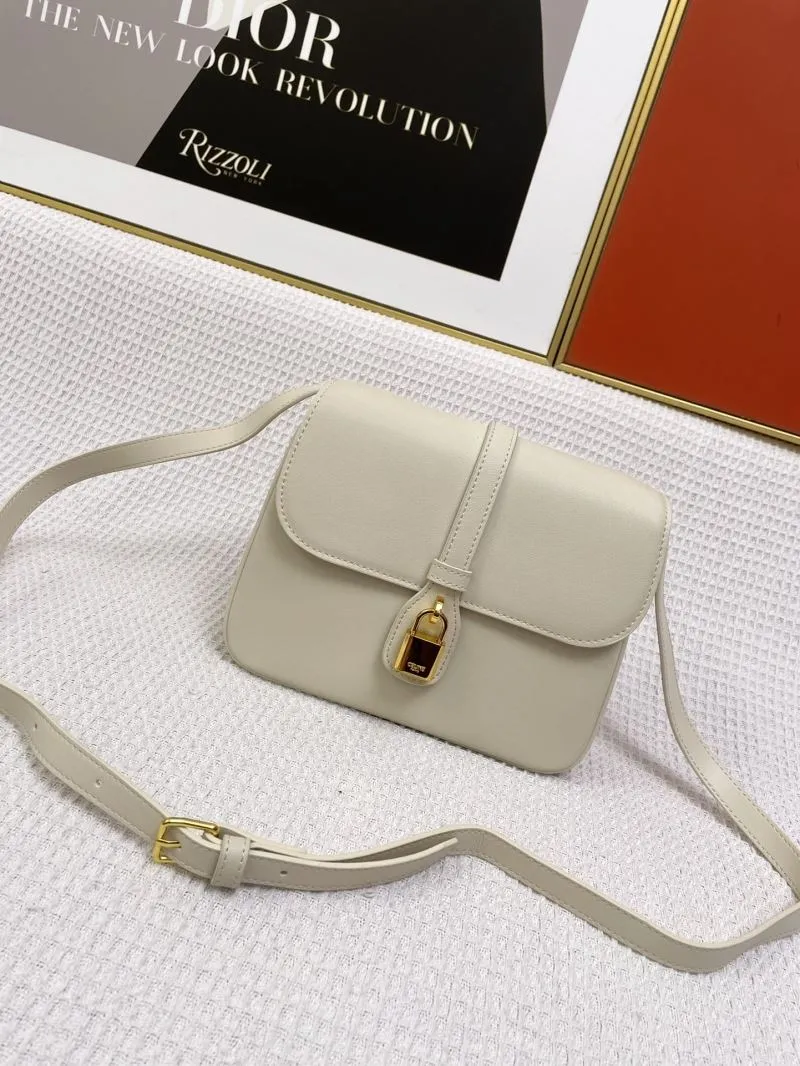 Celine Cream Satchel Crossbody Bag 648