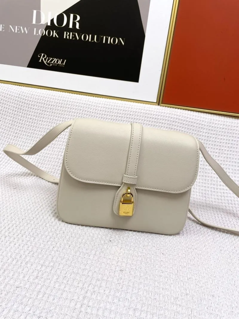 Celine Cream Satchel Crossbody Bag 648 - Image 3