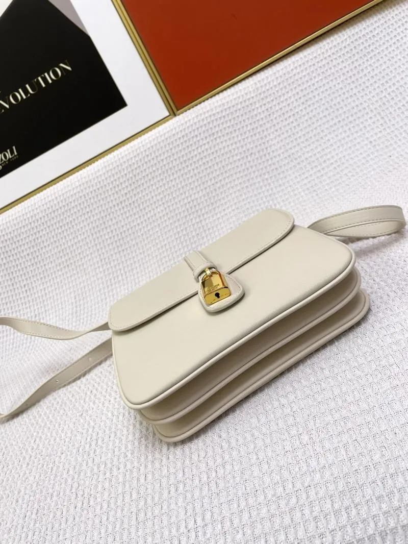Celine Cream Satchel Crossbody Bag 648 - Image 7