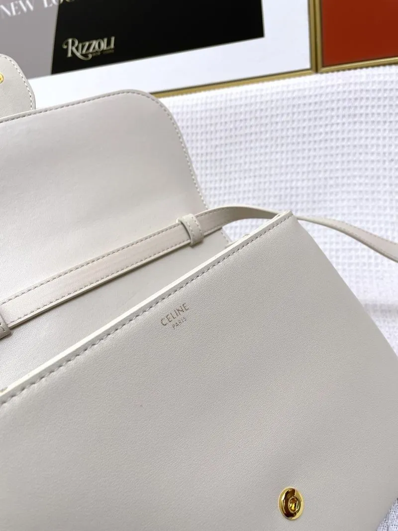 Celine Cream Satchel Crossbody Bag 648 - Image 8