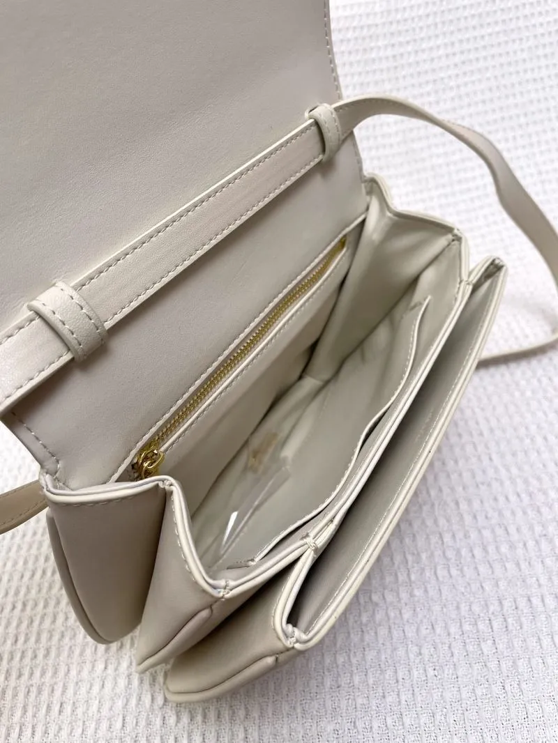 Celine Cream Satchel Crossbody Bag 648 - Image 9
