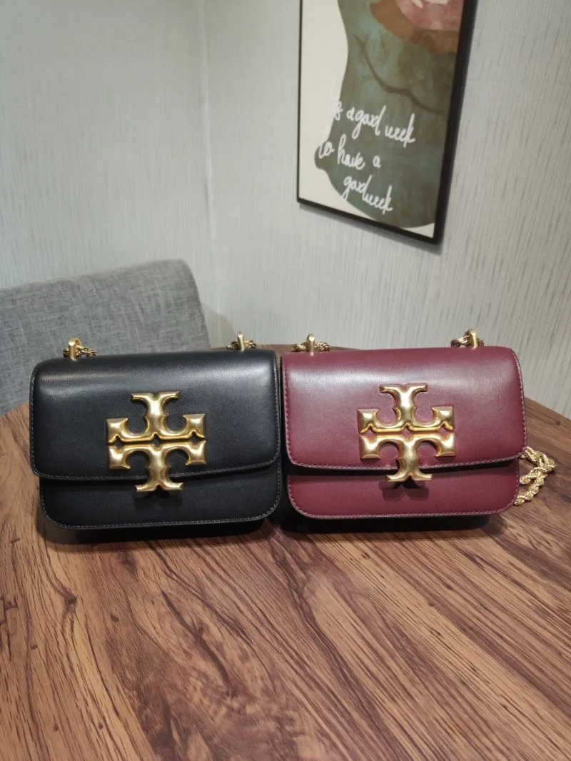 Alternative view of Tory Burch Burgundy Leather Crossbody Satchel Bag