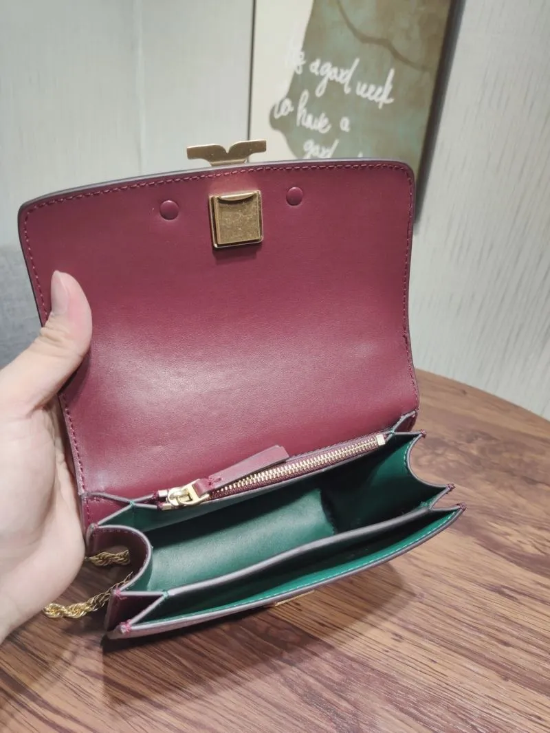 Tory Burch Burgundy Leather Crossbody Satchel Bag - Image 6