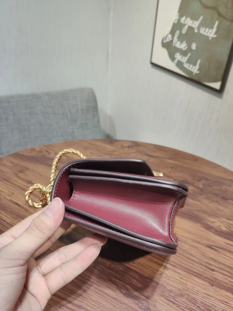 Tory Burch Burgundy Leather Crossbody Satchel Bag - Image 7