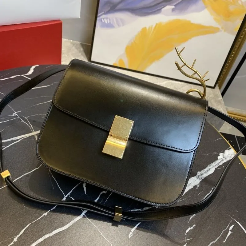 Celine Black Leather Satchel Bag 655 - Image 4