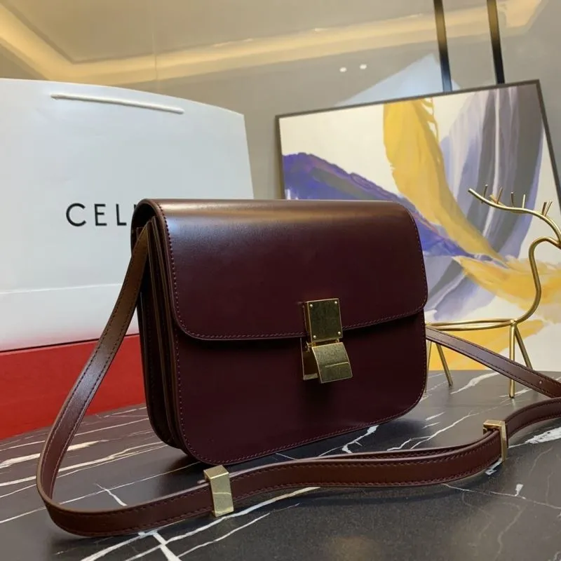 Alternative view of Celine Burgundy Leather Satchel Bag 658