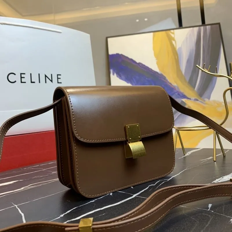 Alternative view of Celine Brown Leather Crossbody Bag
