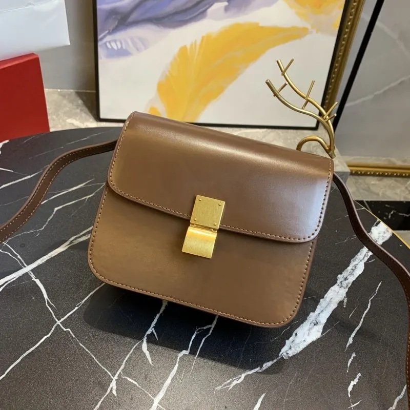 Celine Brown Leather Crossbody Bag - Image 4