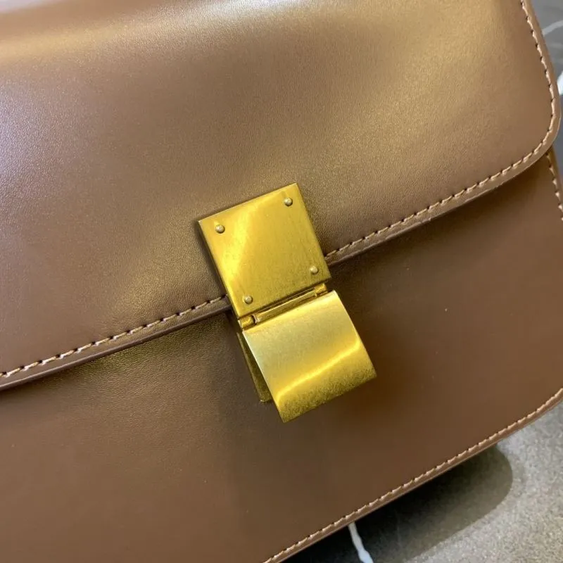 Celine Brown Leather Crossbody Bag - Image 5