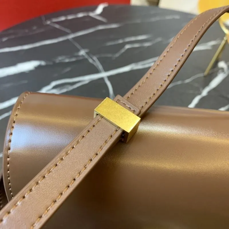 Celine Brown Leather Crossbody Bag - Image 6