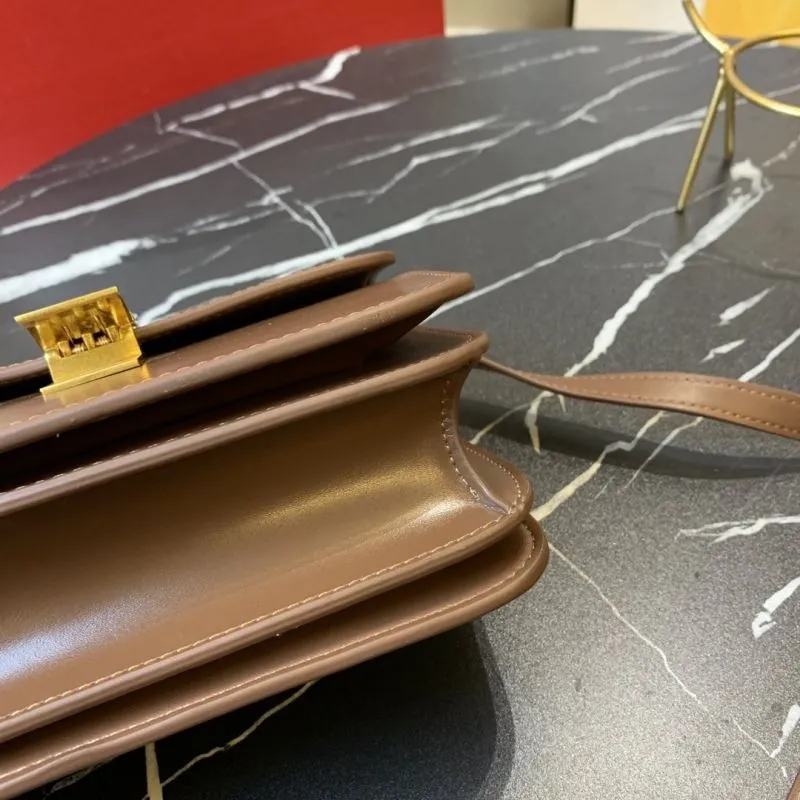 Celine Brown Leather Crossbody Bag - Image 7