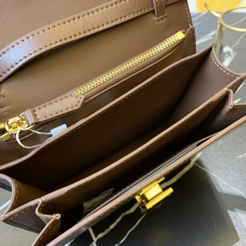 Celine Brown Leather Crossbody Bag - Image 8