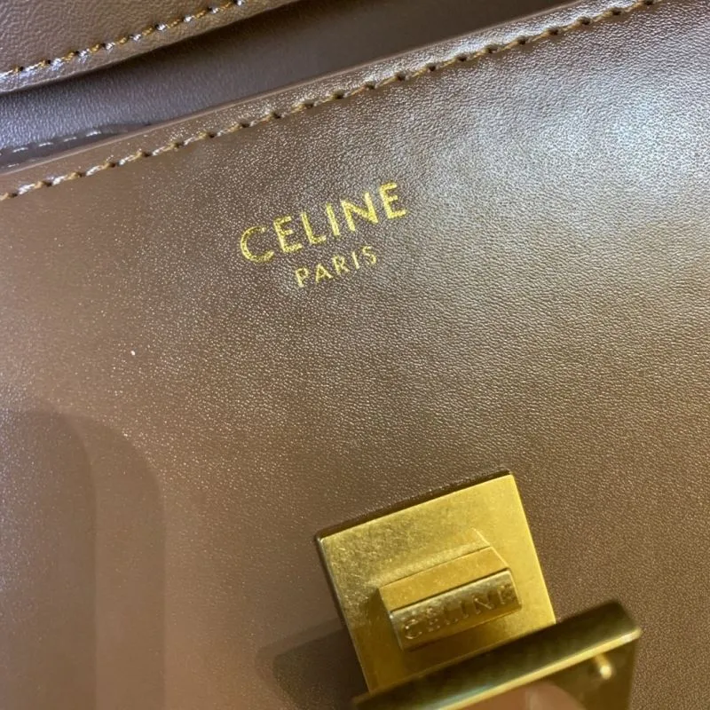 Celine Brown Leather Crossbody Bag - Image 9