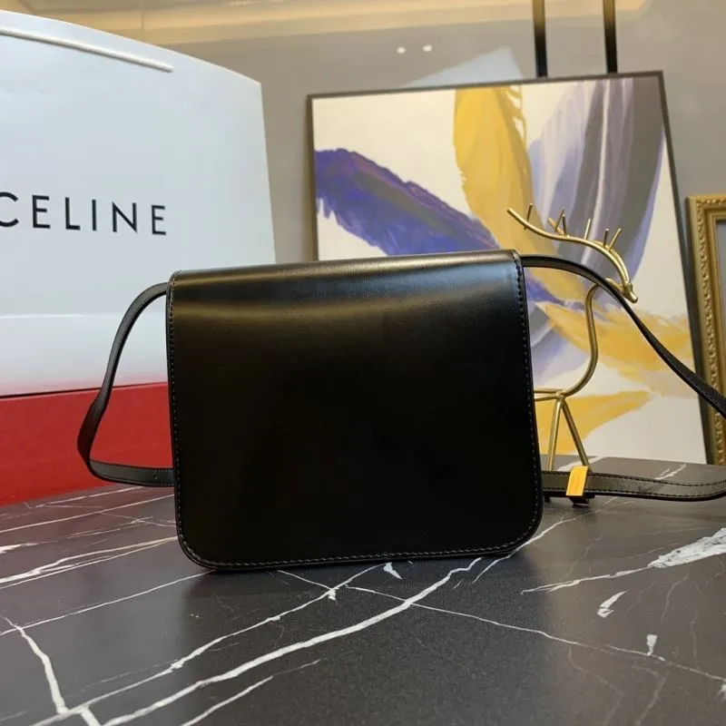 Celine Black Leather Satchel Bag 662 - Image 3