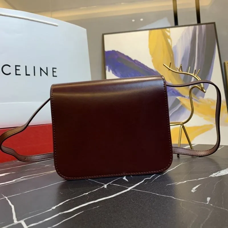 Celine Burgundy Satchel Bag 663 - Image 3