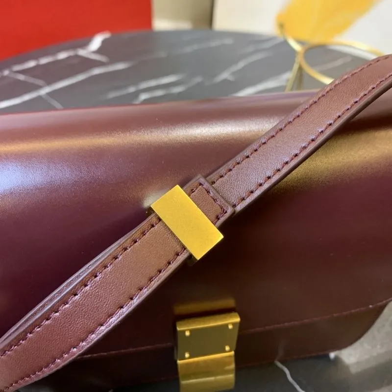 Celine Burgundy Satchel Bag 663 - Image 6
