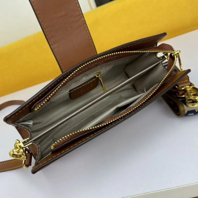 Celine Beige Brown Crossbody Satchel Bag 665 - Image 7