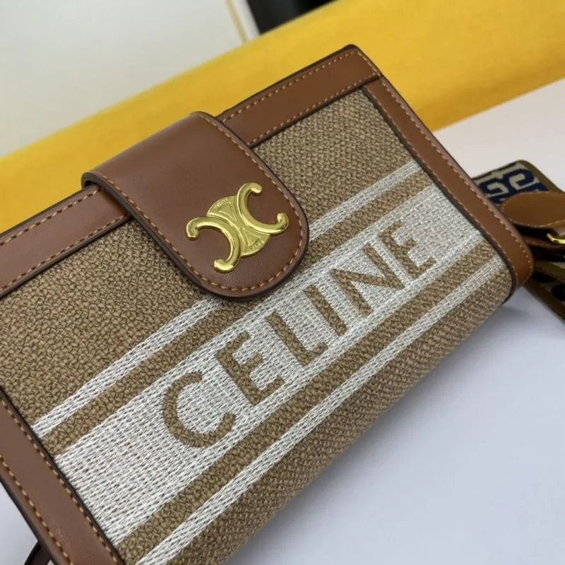 Celine Brown Crossbody Satchel Bag 666 - Image 3