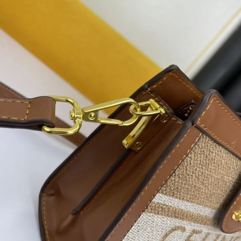 Celine Brown Crossbody Satchel Bag 666 - Image 5